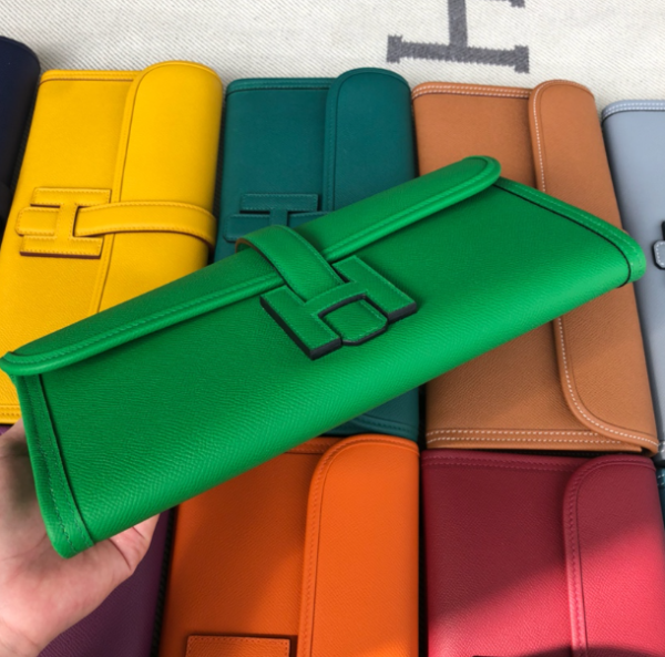 Hermes Epsom Turtledove Handbag - Bamboo Green - Image 3