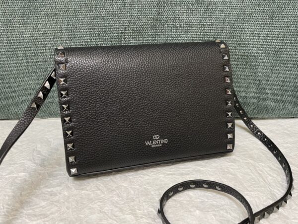 Valentino Messenger Falling Pattern  Bag - Black - Image 5